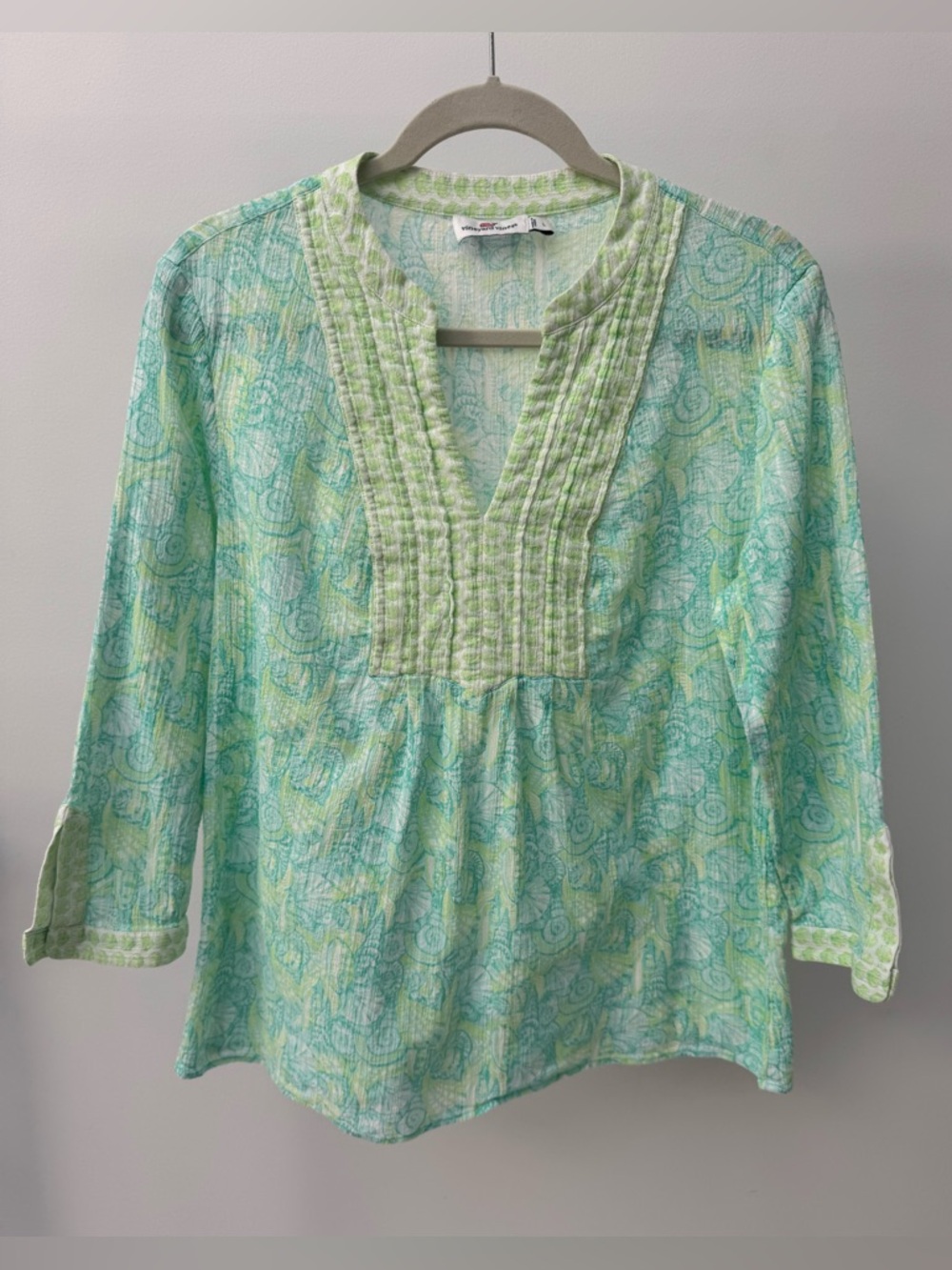 Vineyard Vines‎ Shells Allover Print Tunic Top, Size L